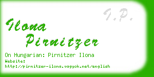 ilona pirnitzer business card